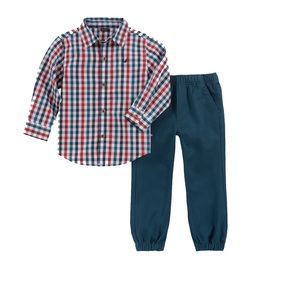 Boys Nautica 2pc Set Button Down & Khakis Like New!!